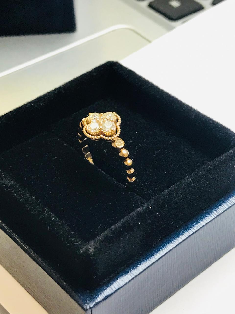 Bubble Illusion Diamond Ring in 14K Rose Gold